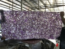 【厂家**】天然紫水晶装饰板材 半宝石透光板 宝石石材 惠州市派高